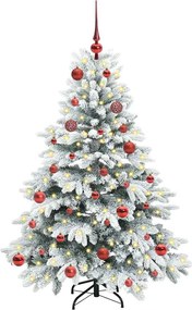 vidaXL Τεχνητό Χριστουγεννιάτικο Δέντρο Λευκό 150 cm ΠΕ και PVC