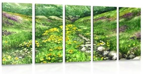 Εικόνα 5 τμημάτων πράσινη κοιλάδα - 100x50