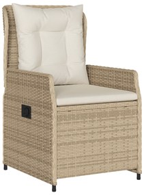 vidaXL Σέτ φαγητού για κήπο 5 pcs Μπεζ συνθετικό ρατάν