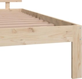 vidaXL Πλαίσιο Κρεβατιού 120 x 190 εκ. από Μασίφ Ξύλο Small Double