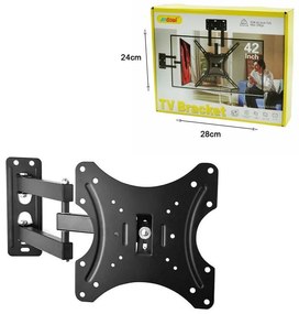 Andowl Q-L030B Βάση Τηλεόρασης Τοίχου με Βραχίονα έως 42&quot; και 50kg 14-42Inch - TV Stand Wall Mount Bracket