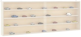 vidaXL Ξύλινη συλλεκτική βιτρίνα με πόρτες 100x8,5x37 εκ.