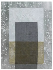 Πίνακας Σε Καμβά Abstract 015114 76x100xH3,5cm Grey-Silver-Gold Κάθετοι Ξύλο, Καμβάς