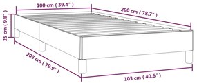 ΠΛΑΙΣΙΟ ΚΡΕΒΑΤΙΟΥ TAUPE 100X200 ΕΚ. ΥΦΑΣΜΑΤΙΝΟ 346798