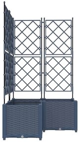 vidaXL Κηποτινάκι με Τρέλα 3 pcs Γκρι 80 x 80 x 143 εκ. PP
