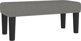vidaXL Κρεβάτι Boxspring με Στρώμα Σκούρο Γκρι 90x200 εκ. Υφασμάτινο