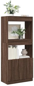 vidaXL Ντουλάπι Καφέ Δρυς 63x33x140 εκ. από Επεξεργασμένο Ξύλο