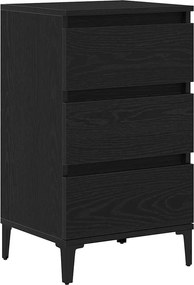 vidaXL Κομοδίνο Μαύρη Οξυά 45 x 35 x 44 εκ. Επεξεργασμένο ξύλο