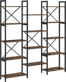 vidaXL Ράφι Βιβλίων Δρύς Sonoma 156 x 25 x 167 εκ. Επεξεργασμένο ξύλο