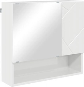 vidaXL Σετ Επίπλων Μπάνιου Επιτοίχιο 5 pcs Υψηλής γυαλάδας λευκό