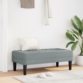 vidaXL Παγκάκι Ανοιχτό Γκρι 113x57x39 εκ. Υφάσμα