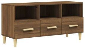 vidaXL Έπιπλο Τηλεόρασης Καφέ δρυς 102x36x50 εκ. από Επεξεργ. Ξύλο