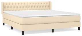 ΚΡΕΒΑΤΙ BOXSPRING ΜΕ ΣΤΡΩΜΑ ΚΡΕΜ 180X200 ΕΚ. ΥΦΑΣΜΑΤΙΝΟ 3129974