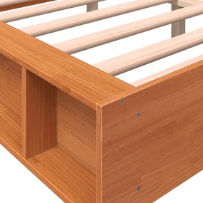 vidaXL Σκελετός Κρεβ. Χωρίς Στρώμα Καφέ Κεριού 135x190 εκ Μασίφ Πεύκο