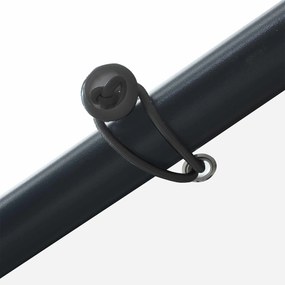 vidaXL Κιόσκι 4 x 4 x 2,6 μ Λευκός Ατσάλι και Πολυεστέρας 180 gsm