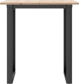 vidaXL Τραπέζι Τραπεζαρίας Πλαίσιο Ο Μασίφ Πεύκο/Ατσάλι