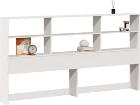 vidaXL Κεφαλάρι με Αποθ. Χώρο Λευκό 180 εκ. από Μασίφ Ξύλο Πεύκου