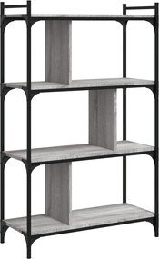 vidaXL Βιβλιοθήκη 4 Επιπέδων Γκρι Sonoma 76 x 32 x 123 εκ. Επεξ. Ξύλο
