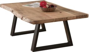 Τραπεζάκι Lizard 115x65 Ακακία Φυσικό/Βαφή Μαύρη