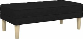 vidaXL παγκάκι με μαξιλάρι Μαύρο 113 x 57 x 39 εκ. ύφασμα
