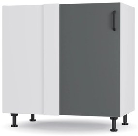 Modest Κάτω Γωνιακό Ντουλάπι Ανθρακί 80x48x82εκ BC80822M03