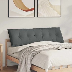 vidaXL Μαξιλάρι Πλάτης Σκούρο Γκρι 160 x 50 x 19 cm ύφασμα