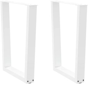 vidaXL Πόδια Τραπεζαρίας Σχήματος V 2 τεμ. Λευκά 60x(72-73,3) εκ. Ατσάλι