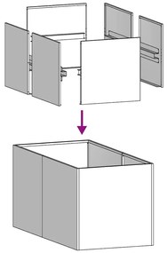 vidaXL Ζαρντινιέρα Λευκή 40x80x40 εκ. από Χάλυβα Ψυχρής Έλασης