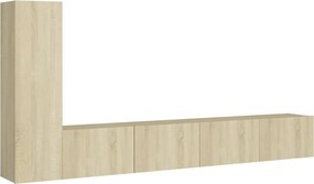 vidaXL Έπιπλα Τηλεόρασης Σετ 3 Τεμαχίων Sonoma Δρυς από Επεξ. Ξύλο