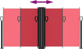 vidaXL Σκίαστρο Πλαϊνό Συρόμενο Κόκκινο 120 x 600 εκ.