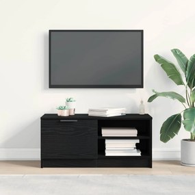 vidaXL Ντουλάπι TV 80 x 35 x 36,5 cm Μαύρη Οξυά Επεξεργασμένο Ξύλο