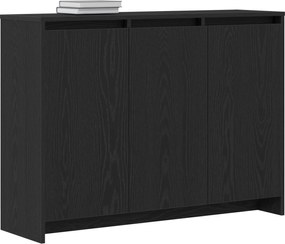 vidaXL Πλαϊνό γραφείο Μαύρο 102 x 29.5 x 75 εκ Επεξεργασμένο ξύλο