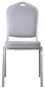 Καρέκλα HILTON Μεταλλική Silver Ύφασμα Γκρι 44x55x93cm