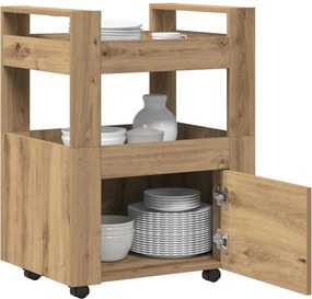 vidaXL Καρότσι Κουζίνας artisan δρυς 60 x 45 x 80 εκ