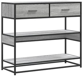 vidaXL Τραπέζι κονσόλας Γκρίζο Σονόμα 90x35x80 cm Ξύλινη κατασκευή