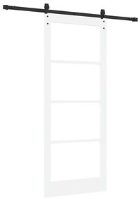 vidaXL Ολισθητή Πόρτα Λευκό 86 x 211 cm Ξύλο και μέταλλο
