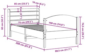 ΣΚΕΛΕΤΟΣ ΚΡΕΒ. ΧΩΡΙΣ ΣΤΡΩΜΑ ΛΕΥΚΟ 75X190 ΕΚ ΜΑΣΙΦ ΠΕΥΚΟ 3306991