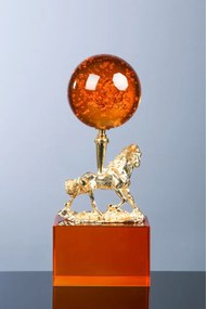 Stewehome διακοσμητικό άλογο με πείρο από γυαλί 8x8 cm