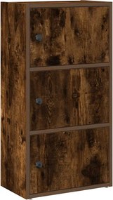 vidaXL Βιβλιοθήκη Καπνιστή Δρυς 40x24x77 εκ. από Επεξεργασμένο Ξύλο