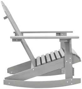 vidaXL Πολυθρόνα Κουνιστή Κήπου Γκρι Ξύλινη