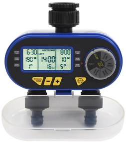 vidaXL Προγραμματιστής Ποτίσματος Ψηφιακός με Δύο Εξόδους