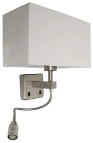Φωτιστικό Τοίχου-Απλίκα White 30x15x17cm VK/04034/MC/W VKLed Aluminium, Cotton