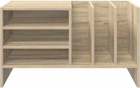 vidaXL Ντουλάπι δίσκων βινυλίου με ράφι Δρύς Sonoma 78,5 x 35 x 45 εκ