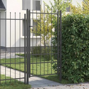 vidaXL Πύλη Φράχτη ASTEN 100 x 175 cm Μέταλλο Μαύρο Κλειδώσιμο