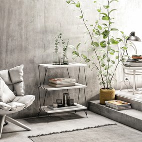 Βοηθητικό Τραπεζάκι Λευκό FLEFUN 46x30x76