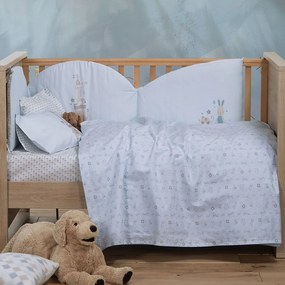 Σεντόνια Βρεφικά Favorite Toys (Σετ 3τμχ) Light Blue Nef-Nef Homeware Κούνιας 120x170cm 100% Βαμβάκι