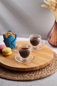 Stewehome Σετ διπλού τοιχώματος φλιτζάνια καφέ Λευκό