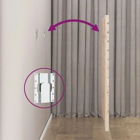 Κεφαλάρι Επιτοίχιο 206 x 3 x 91,5 εκ. από Μασίφ Ξύλο Πεύκου - Καφέ