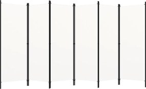 vidaXL Διαχωριστικό Δωματίου με 6 Πάνελ Λευκό 300 x 180 εκ.