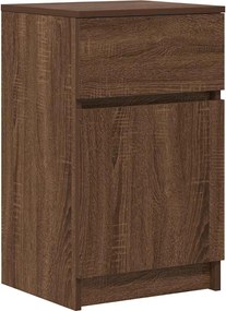 vidaXL Κομοδίνα 2 τεμ. Καφέ Δρυς 39x35x65 εκ. Επεξεργασμένο Ξύλο